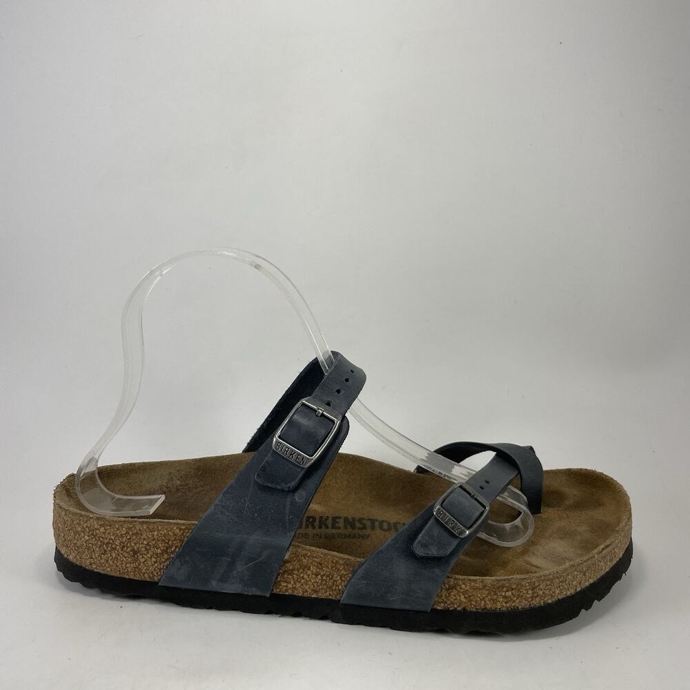 Birkenstock Mayari Womens Size 40, 9-9.5 Navy Blue Leather Toe Loop Sandals